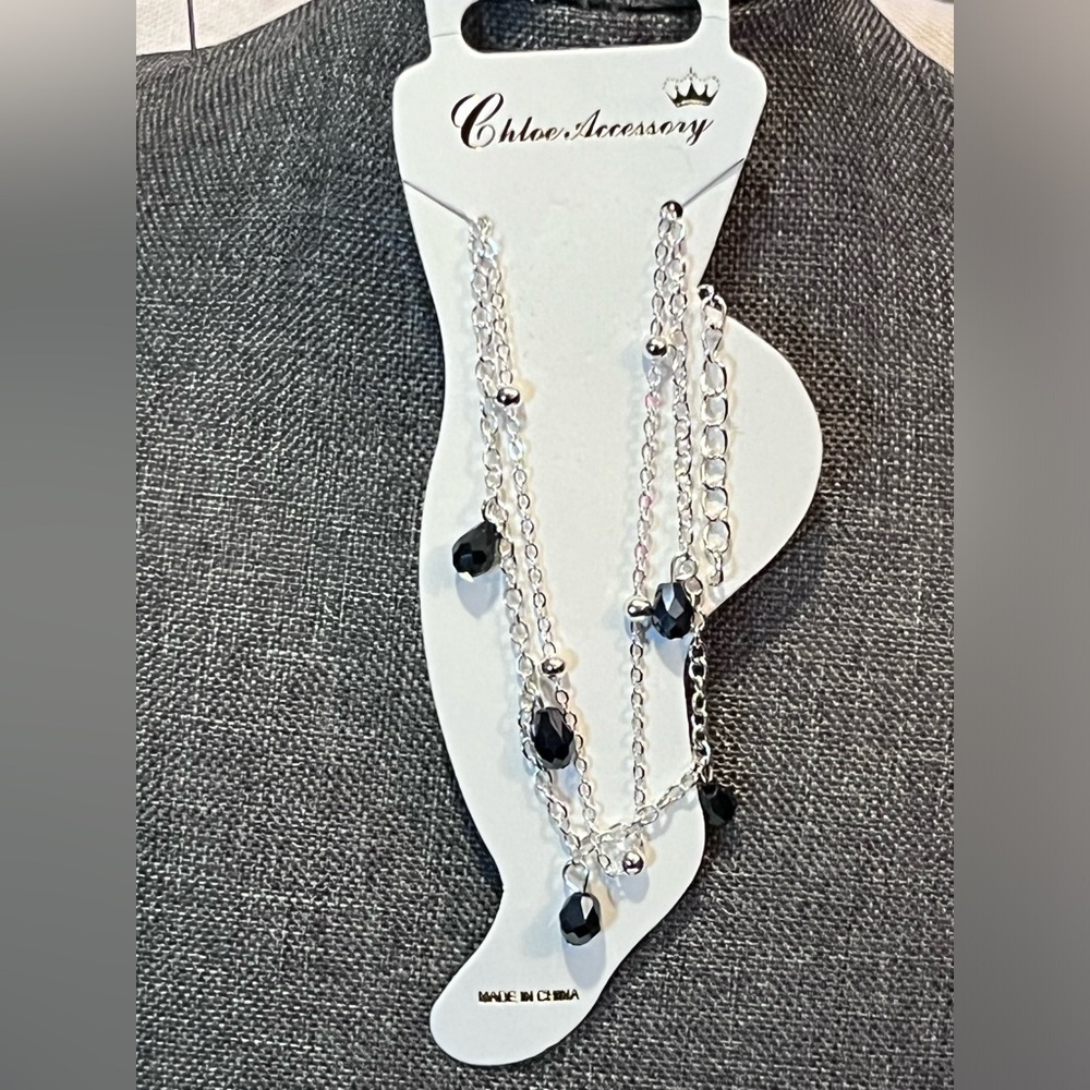 Chloe Fashion Crystal Ankle Bracelet.